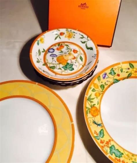 hermes porcellane|authentic hermes plates.